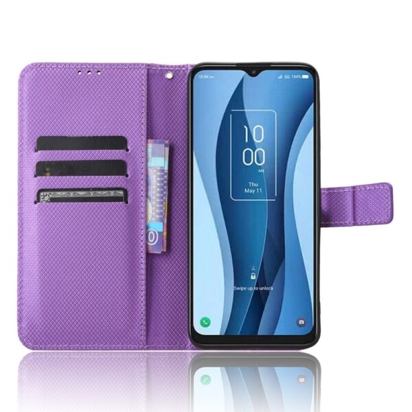TCL 40 NXTpaper 5G Θήκη Βιβλίο Μωβ Diamond Texture Phone Case Purple