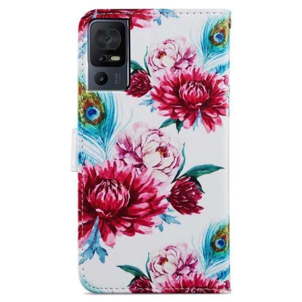 TCL 40 SE Θήκη Βιβλίο Painted Pattern Horizontal Flip Phone Case Peacock Flower