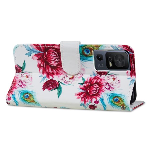 TCL 40 SE Θήκη Βιβλίο Painted Pattern Horizontal Flip Phone Case Peacock Flower