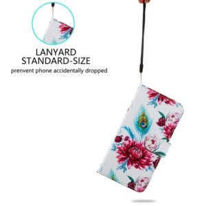 TCL 40 SE Θήκη Βιβλίο Painted Pattern Horizontal Flip Phone Case Peacock Flower