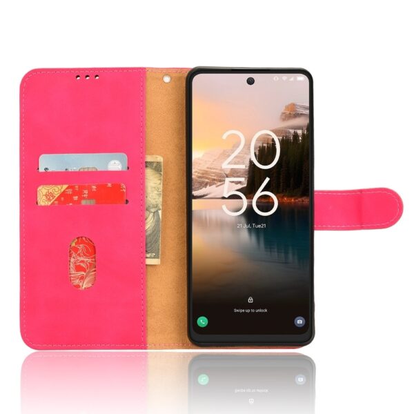 TCL 40 SE Θήκη Βιβλίο Φούξια Rhombic Grid Texture Phone Case Rose Red