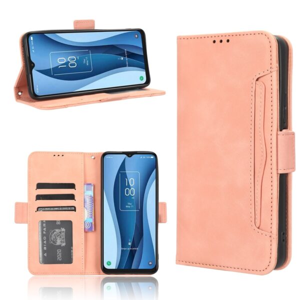 TCL 40 NXTpaper 5G Θήκη Βιβλίο Ροζ Skin Feel Calf Texture Card Slots Phone Case Pink