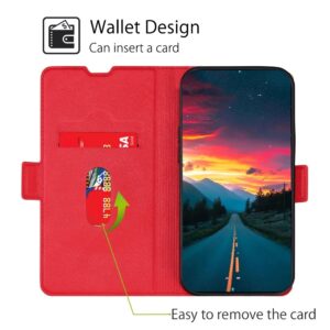 TCL 40 R 5G Θήκη Βιβλίο Κόκκινο Ultra-thin Voltage Side Buckle PU + TPU Phone Case Red