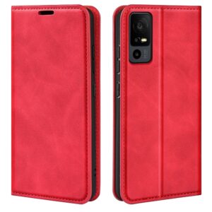 TCL 40 R 5G Θήκη Βιβλίο Κόκκινο Retro-skin Magnetic Suction Phone Case Red