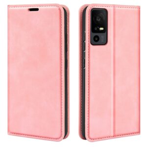 TCL 40 R 5G Θήκη Βιβλίο Ροζ Retro-skin Magnetic Suction Phone Case Pink