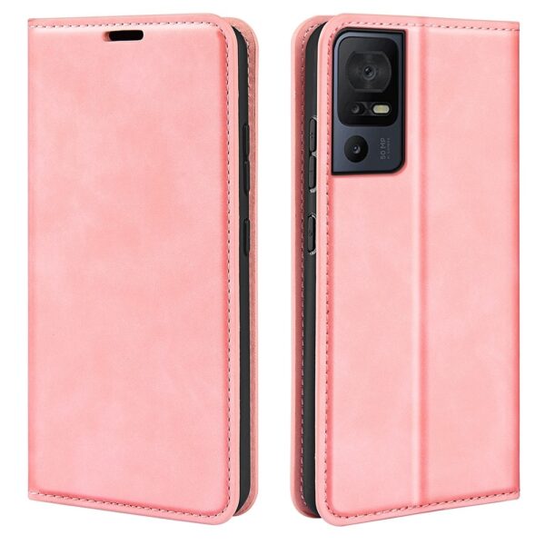 TCL 40 SE Θήκη Βιβλίο Ροζ Retro-skin Magnetic Suction Phone Case Pink