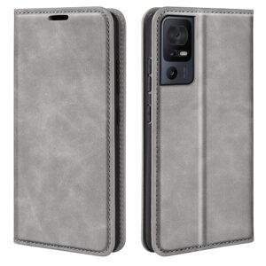 TCL 40 SE Θήκη Βιβλίο Γκρι Retro-skin Magnetic Suction Phone Case Grey