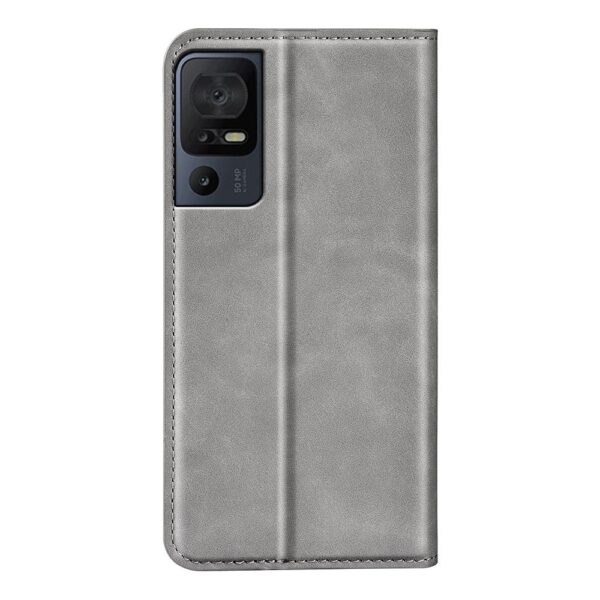 TCL 40 SE Θήκη Βιβλίο Γκρι Retro-skin Magnetic Suction Phone Case Grey