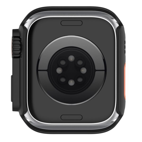 Apple Watch Series 9 / 8 / 7 45mm Θήκη με Τζαμάκι Προστασίας Οθόνης Tempered Film + PC Integrated Watch Protective Case Black