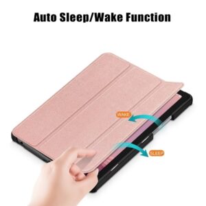 Lenovo Tab M9 9" Θήκη Ροζ Χρυσό 3-folding Smart Tablet Case Rose Gold
