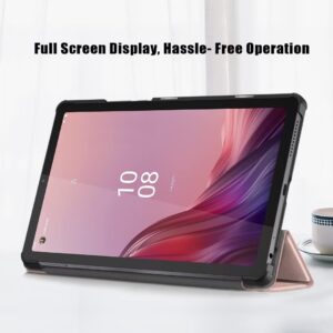 Lenovo Tab M9 9" Θήκη Ροζ Χρυσό 3-folding Smart Tablet Case Rose Gold