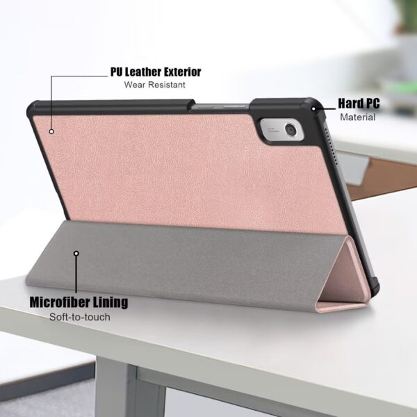 Lenovo Tab M9 9" Θήκη Ροζ Χρυσό 3-folding Smart Tablet Case Rose Gold