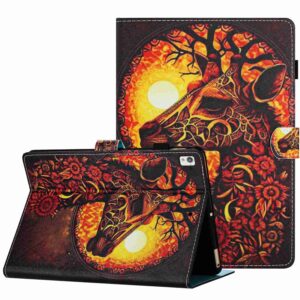 Samsung Galaxy Tab A7 Lite 8.7" T220 / T225 Θήκη Με Σχέδιο Painted Pattern Stitching Tablet Case Flower Deer
