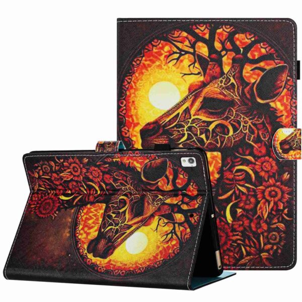 Samsung Galaxy Tab A7 Lite 8.7" T220 / T225 Θήκη Με Σχέδιο Painted Pattern Stitching Tablet Case Flower Deer