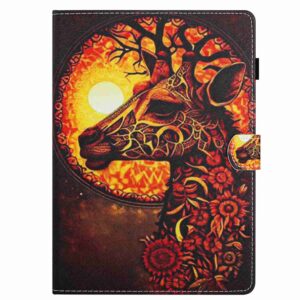 Samsung Galaxy Tab A7 Lite 8.7" T220 / T225 Θήκη Με Σχέδιο Painted Pattern Stitching Tablet Case Flower Deer
