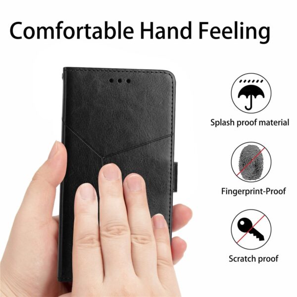 Xiaomi Poco M5 Θήκη Βιβλίο Μαύρο HT01 Y-shaped Pattern Flip Phone Case Black