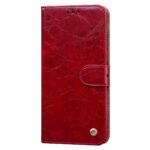 Xiaomi Poco M4 Pro 4G Θήκη Βιβλίο Κόκκινο Business Style Oil Wax Texture Horizontal Flip Case Red