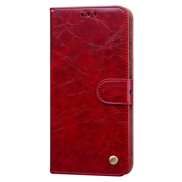 Xiaomi Poco M4 Pro 4G Θήκη Βιβλίο Κόκκινο Business Style Oil Wax Texture Horizontal Flip Case Red