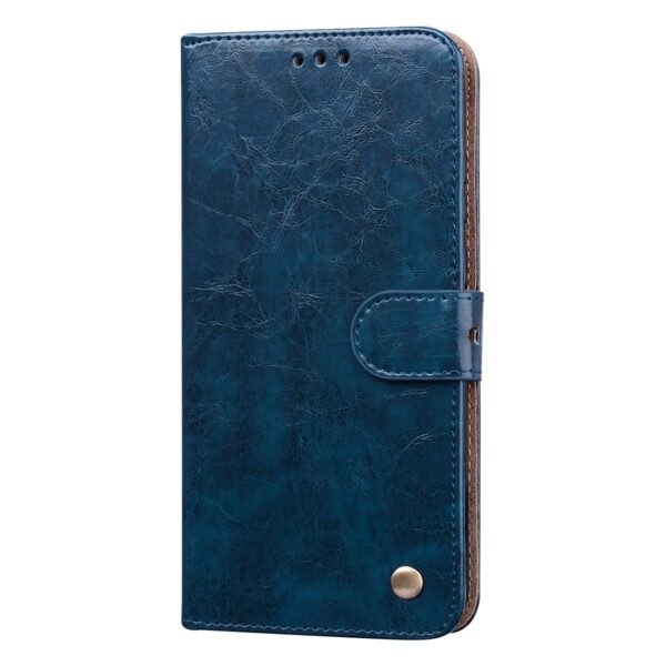 Xiaomi Poco M4 Pro 4G Θήκη Βιβλίο Μπλε Business Style Oil Wax Texture Horizontal Flip Case Blue