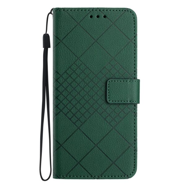 Xiaomi Redmi Note 12 Pro 4G Θήκη Βιβλίο Πράσινο Rhombic Grid Texture Phone Case Green