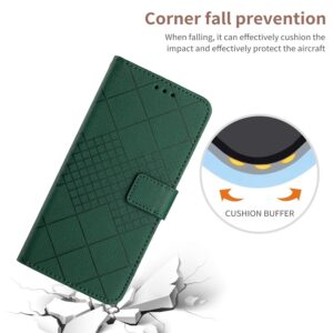 Xiaomi Redmi Note 12 Pro 4G Θήκη Βιβλίο Πράσινο Rhombic Grid Texture Phone Case Green