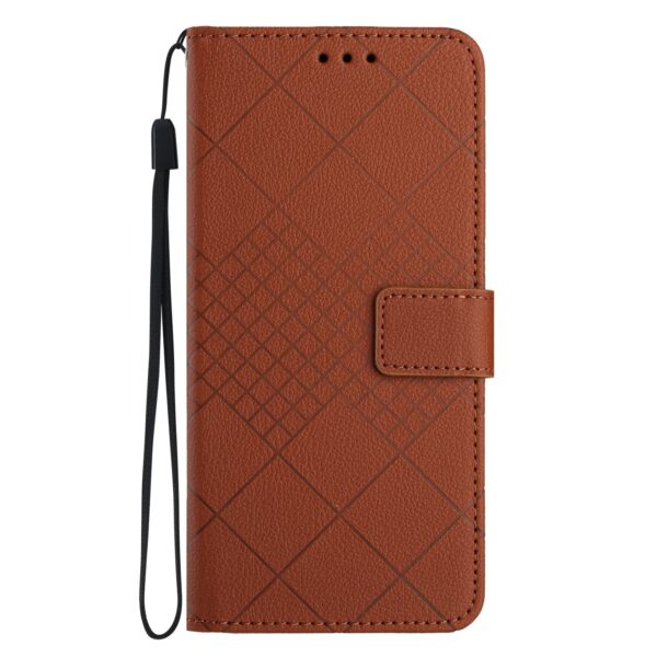 Xiaomi Redmi Note 12 Pro 4G Θήκη Βιβλίο Καφέ Rhombic Grid Texture Phone Case Brown