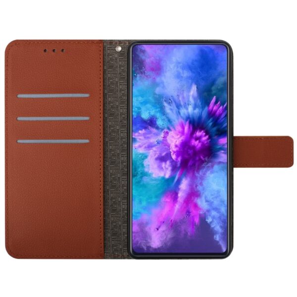 Xiaomi Redmi Note 12 Pro 4G Θήκη Βιβλίο Καφέ Rhombic Grid Texture Phone Case Brown