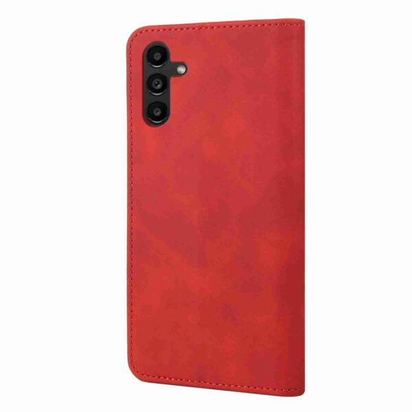 Samsung Galaxy A55 5G Θήκη Βιβλίο Κόκκινο Skin Feel Splicing Phone Case Red