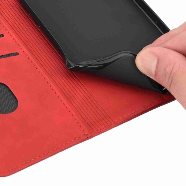 Samsung Galaxy A55 5G Θήκη Βιβλίο Κόκκινο Skin Feel Splicing Phone Case Red