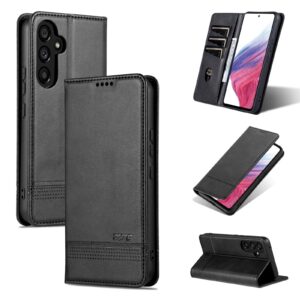 Samsung Galaxy A35 5G Θήκη Βιβλίο Μαύρο AZNS Magnetic Calf Texture Flip Phone Case Black
