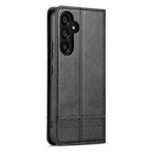 Samsung Galaxy A35 5G Θήκη Βιβλίο Μαύρο AZNS Magnetic Calf Texture Flip Phone Case Black