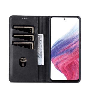 Samsung Galaxy A35 5G Θήκη Βιβλίο Μαύρο AZNS Magnetic Calf Texture Flip Phone Case Black