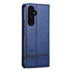 Samsung Galaxy A35 5G Θήκη Βιβλίο Μπλε AZNS Magnetic Calf Texture Flip Phone Case Blue