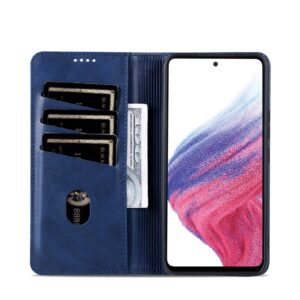 Samsung Galaxy A35 5G Θήκη Βιβλίο Μπλε AZNS Magnetic Calf Texture Flip Phone Case Blue