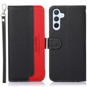 Samsung Galaxy A35 5G Θήκη Βιβλίο Μαύρο KHAZNEH Litchi Texture RFID Phone Case Black