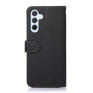 Samsung Galaxy A35 5G Θήκη Βιβλίο Μαύρο KHAZNEH Litchi Texture RFID Phone Case Black