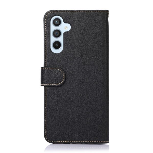 Samsung Galaxy A35 5G Θήκη Βιβλίο Μαύρο KHAZNEH Litchi Texture RFID Phone Case Black