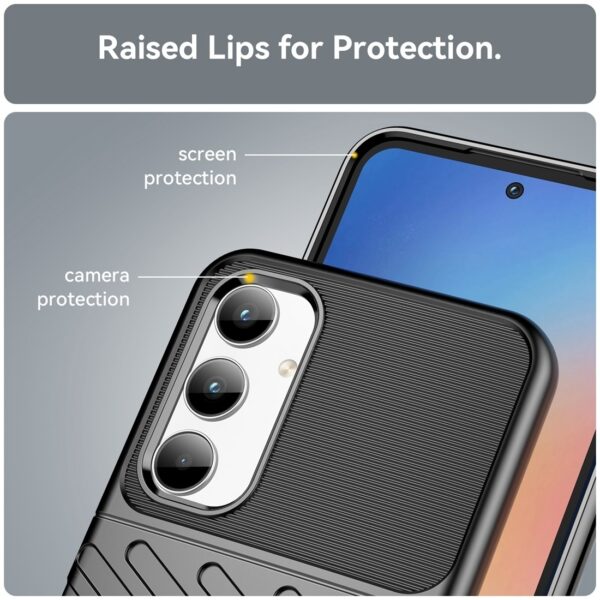 Samsung Galaxy A35 5G Θήκη Σιλικόνης Μαύρη Thunderbolt Shockproof TPU Protective Soft Phone Case Black