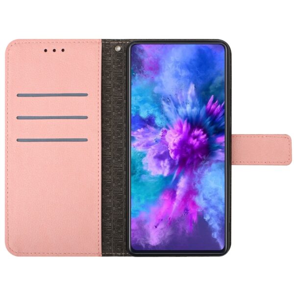 Xiaomi Redmi Note 12 Pro 4G Θήκη Βιβλίο Ροζ Rhombic Grid Texture Phone Case Pink