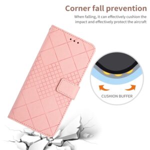Xiaomi Redmi Note 12 Pro 4G Θήκη Βιβλίο Ροζ Rhombic Grid Texture Phone Case Pink