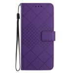 Xiaomi Redmi Note 12 Pro 4G Θήκη Βιβλίο Μωβ Rhombic Grid Texture Phone Case Purple