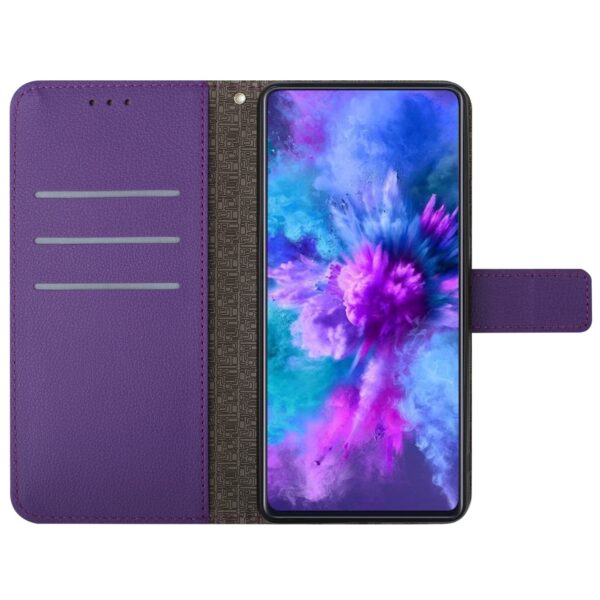 Xiaomi Redmi Note 12 Pro 4G Θήκη Βιβλίο Μωβ Rhombic Grid Texture Phone Case Purple