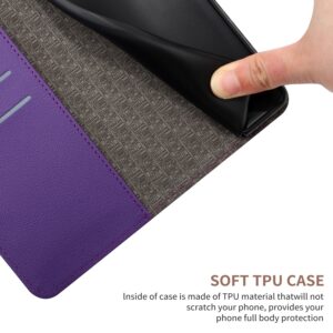 Xiaomi Redmi Note 12 Pro 4G Θήκη Βιβλίο Μωβ Rhombic Grid Texture Phone Case Purple