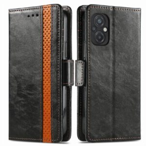 Xiaomi Poco M5 Θήκη Βιβλίο Μαύρο CaseNeo Splicing Dual Magnetic Buckle Phone Case Black