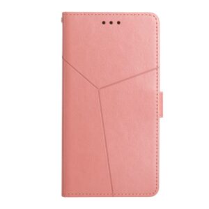 Xiaomi Poco M5 Θήκη Βιβλίο Ροζ HT01 Y-shaped Pattern Flip Phone Case Pink