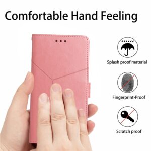 Xiaomi Poco M5 Θήκη Βιβλίο Ροζ HT01 Y-shaped Pattern Flip Phone Case Pink