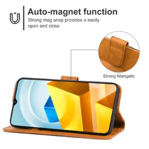 Xiaomi Poco M5 Θήκη Βιβλίο Καφέ Phone Case Brown