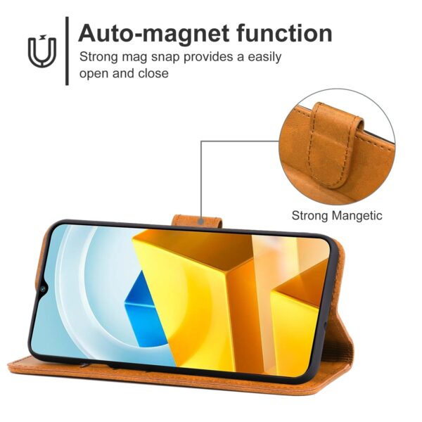 Xiaomi Poco M5 Θήκη Βιβλίο Καφέ Phone Case Brown