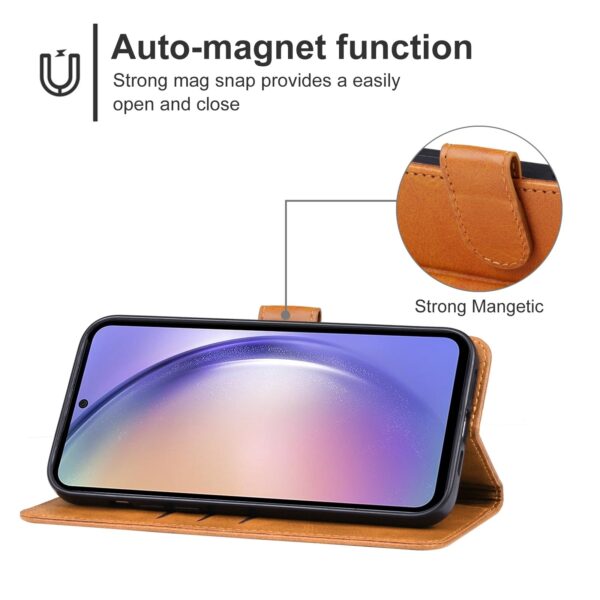 Samsung Galaxy A55 5G Θήκη Βιβλίο Καφέ Phone Case Brown