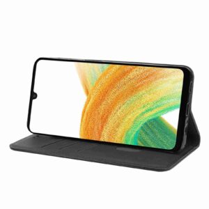 Samsung Galaxy A55 5G Θήκη Βιβλίο Μαύρο Skin Feel Splicing Phone Case Black